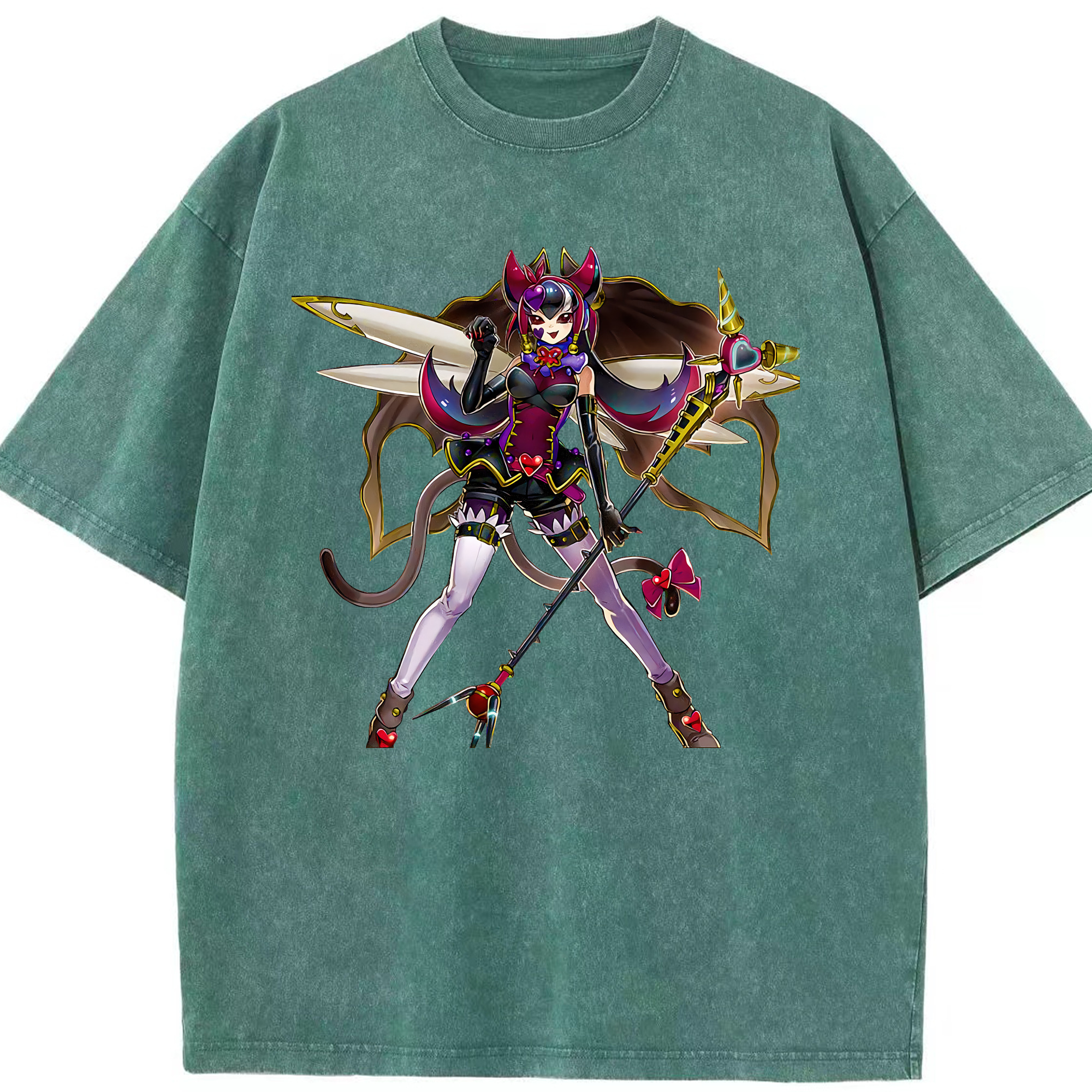 （画像用） 遊☆戯☆王 Yu-Gi-Oh! 綿100% ヴィンテージ風 半袖Tシャツ（フロントプリント）